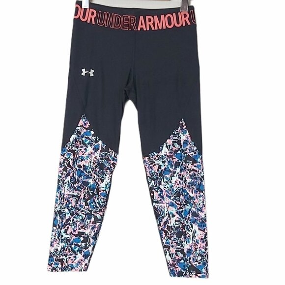Nwt Under Armour Cropped Leggings Girls XL - Picture 1 of 11